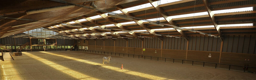 The riding arena